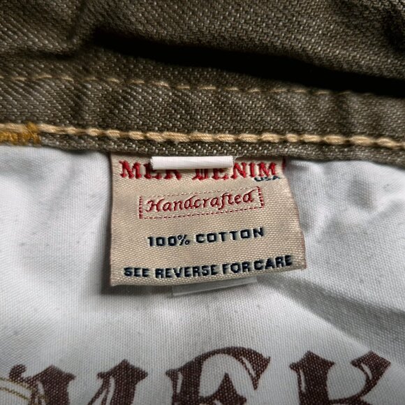 Mek Denim USA Mens Havana Jeans Distressed 32 Holes Wide Leg Relaxed Altered - Picture 10 of 10